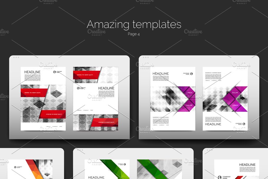 极力推荐:80款企业多用途宣传小册子模板 Business Brochures Bundle插图(4)