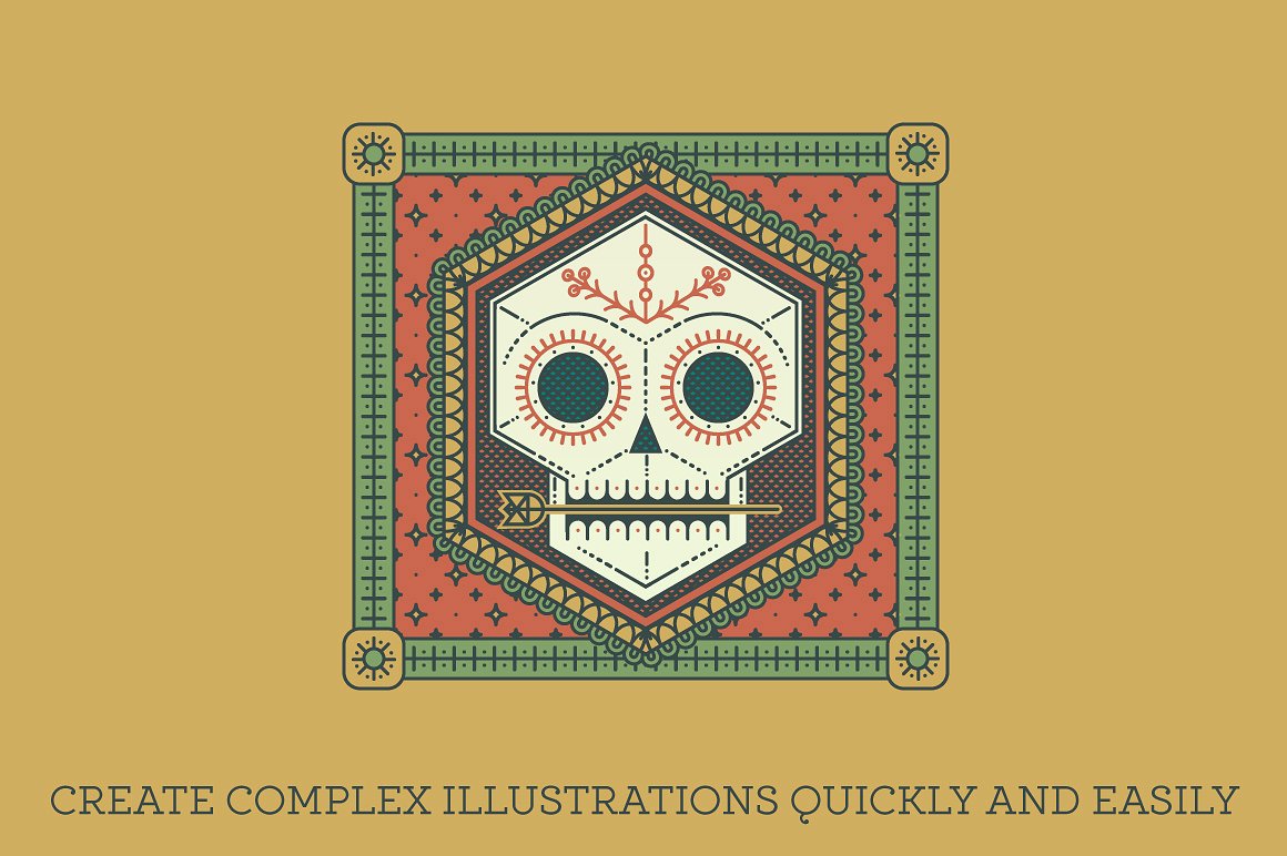 实验室物品线条图形AI笔刷&纹理 Single Weight Line Art Lab插图(8)