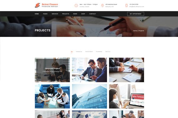 金融业务网站设计PSD模板 Beirut : Finance Web Template插图(2)