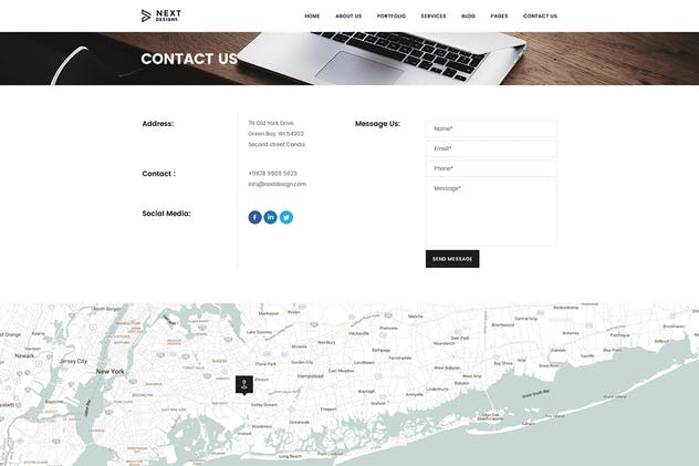 数字工作室&创意设计服务机构网站设计PSD模板 Digital Studio & Design Agency Portfolio Template插图(8)