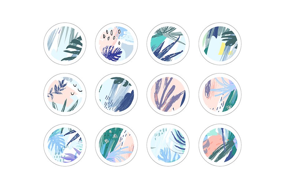 热带疯狂水彩图形插画 Tropical Madness graphic set插图(5)