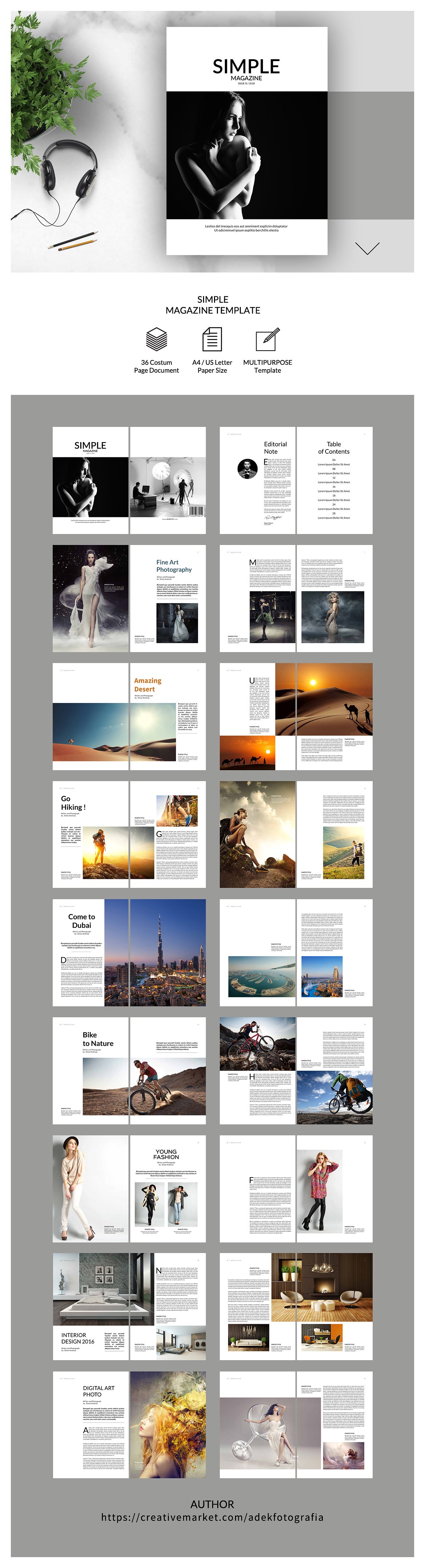 时尚简易时尚大图杂志（画册）模板插图