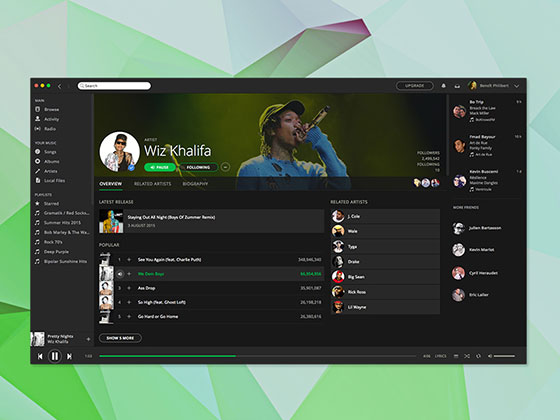 Spotify Mac App素材之家精选sketch素材