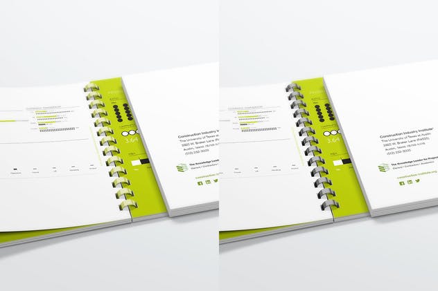 方形活页记事本样机模板V3 Comb Bound Book Mockups 3插图(9)