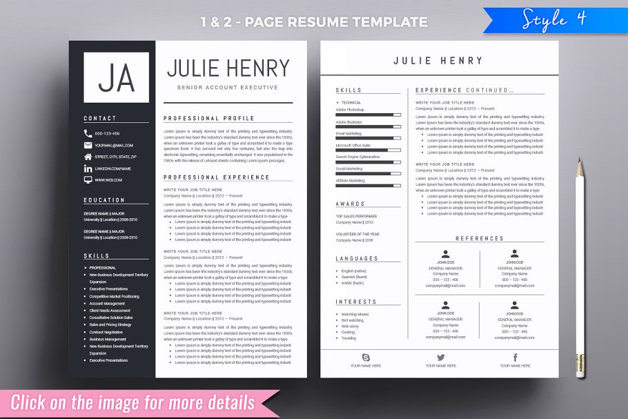 个人介绍/工作简历模板 Resume/CV Template插图(6)