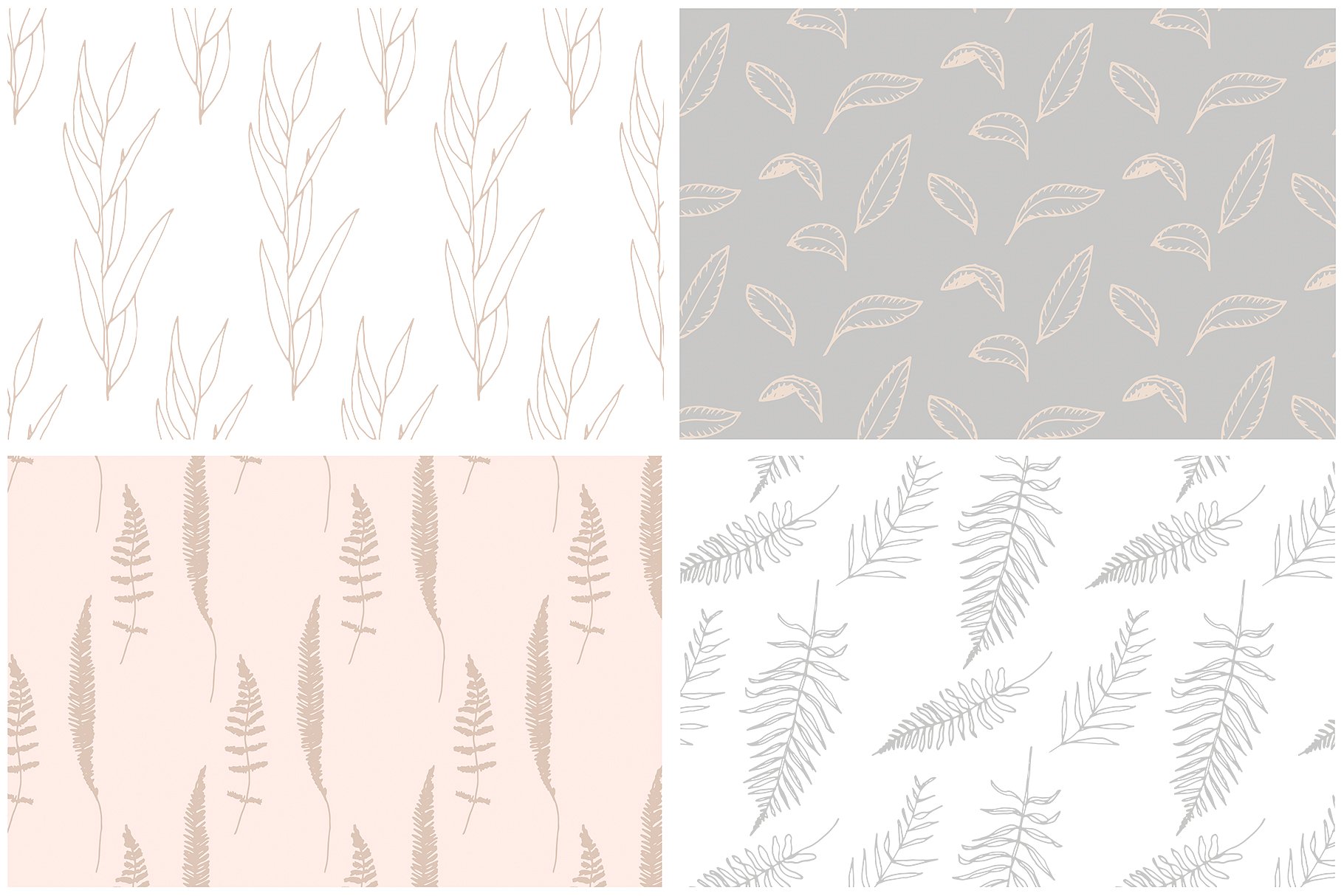 浪漫手绘色彩落叶树枝元素 Hand drawn Leaves Collection插图(15)