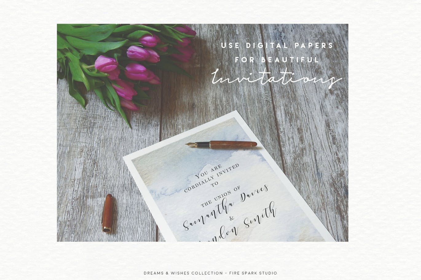 梦想与愿望主题淡色混合水彩肌理纹理背景素材 Dreams and Wishes Collection插图(7)