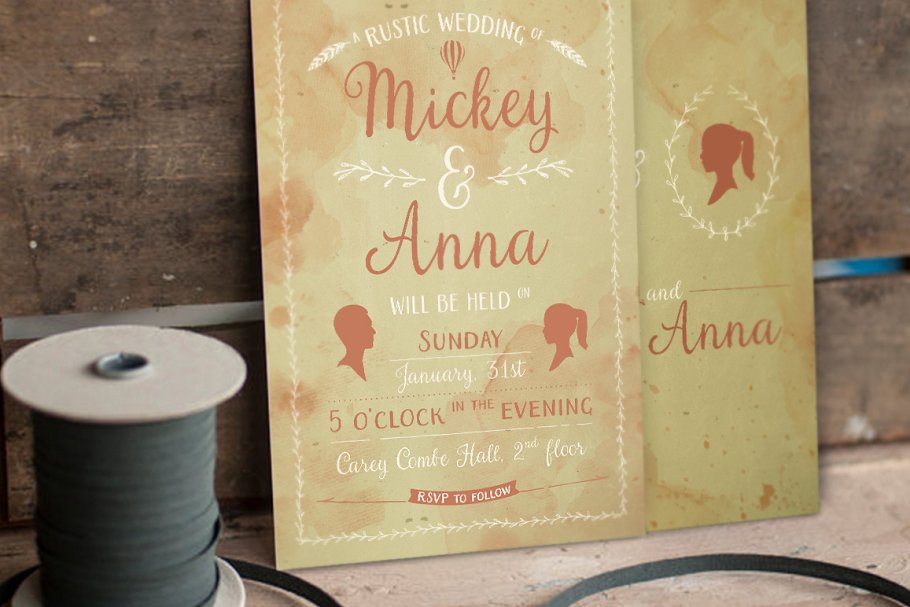 经典水彩邀请卡模板 Classic Watercolor Suite插图(3)