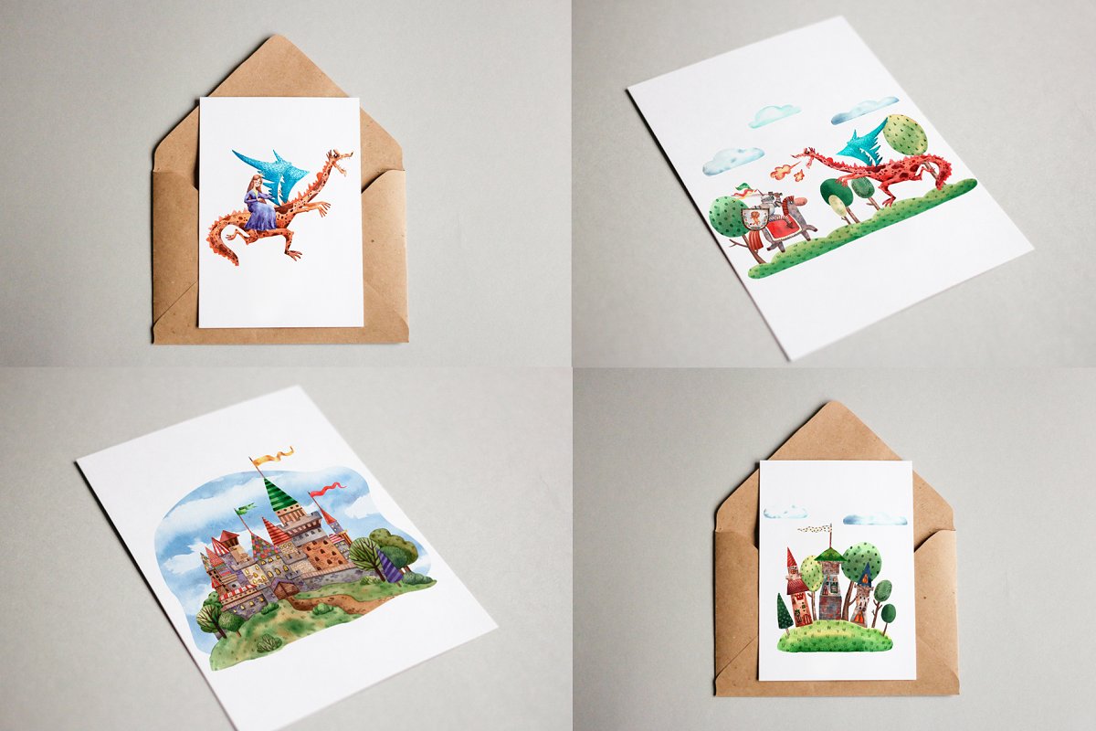 古老的童话故事水彩插画合集插图(3)