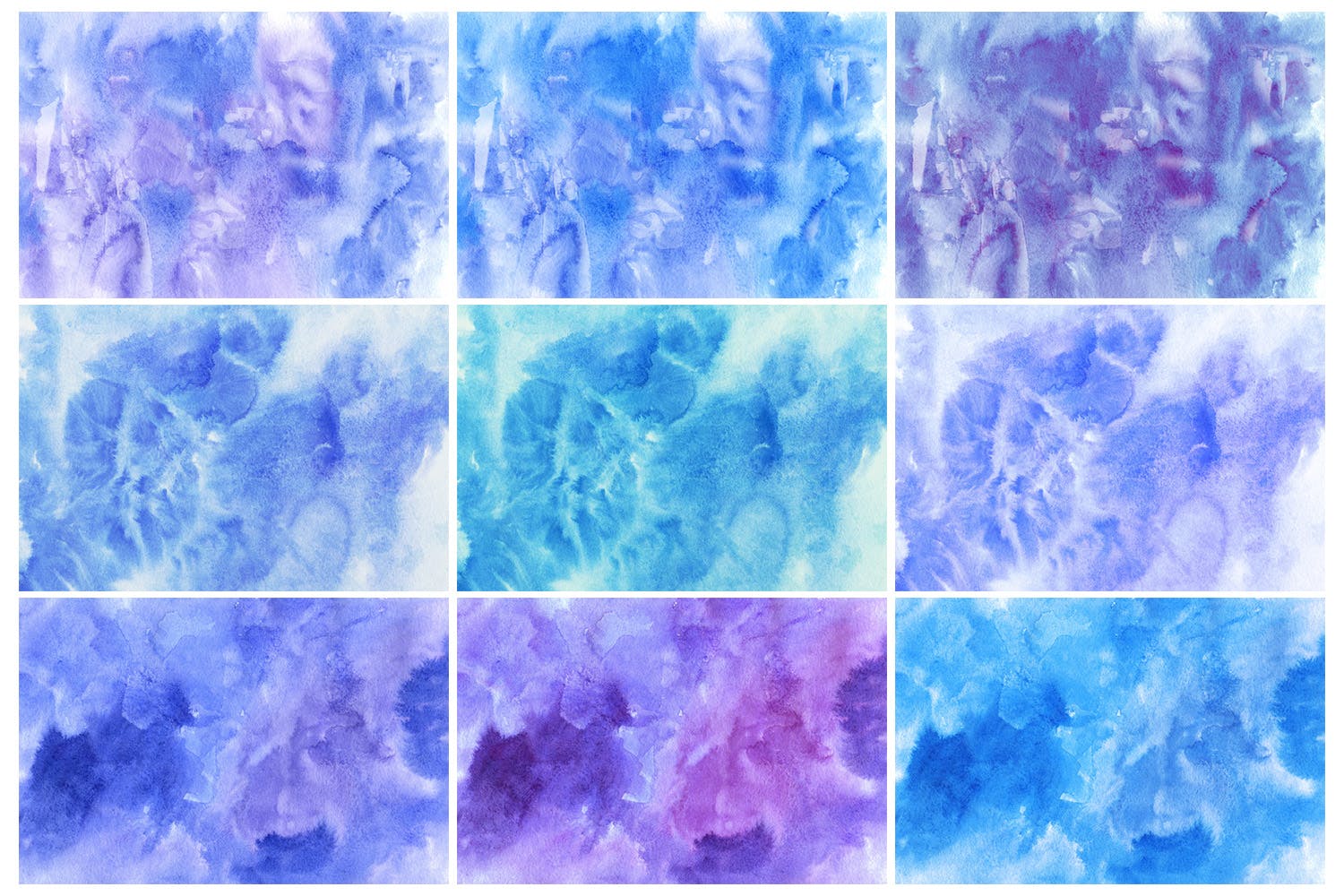 冬季水彩肌理纹理背景图素材v5 Winter Watercolor Backgrounds 5插图(4)