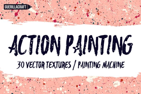 油画污迹癍迹示例肌理纹理素材 Action Painting Textures
