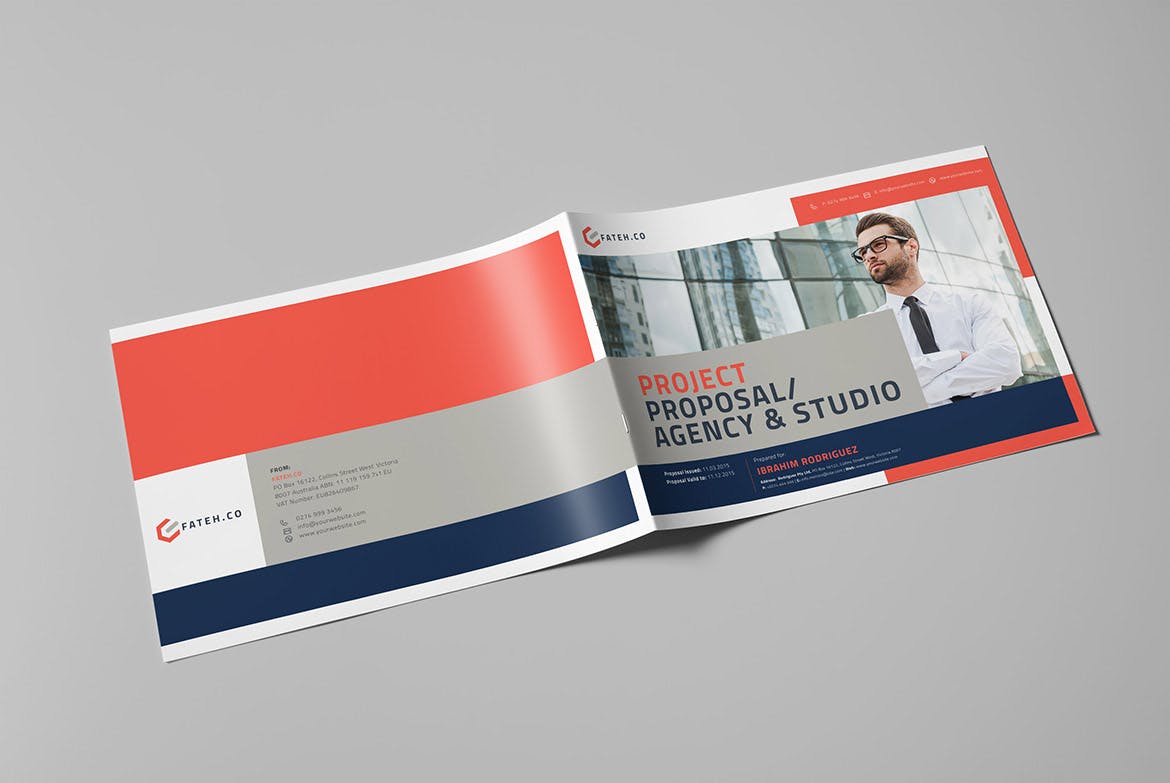 彩色投标招标企业宣传画册设计模板v3 The Proposal Vol.3 – Landscape插图(12)