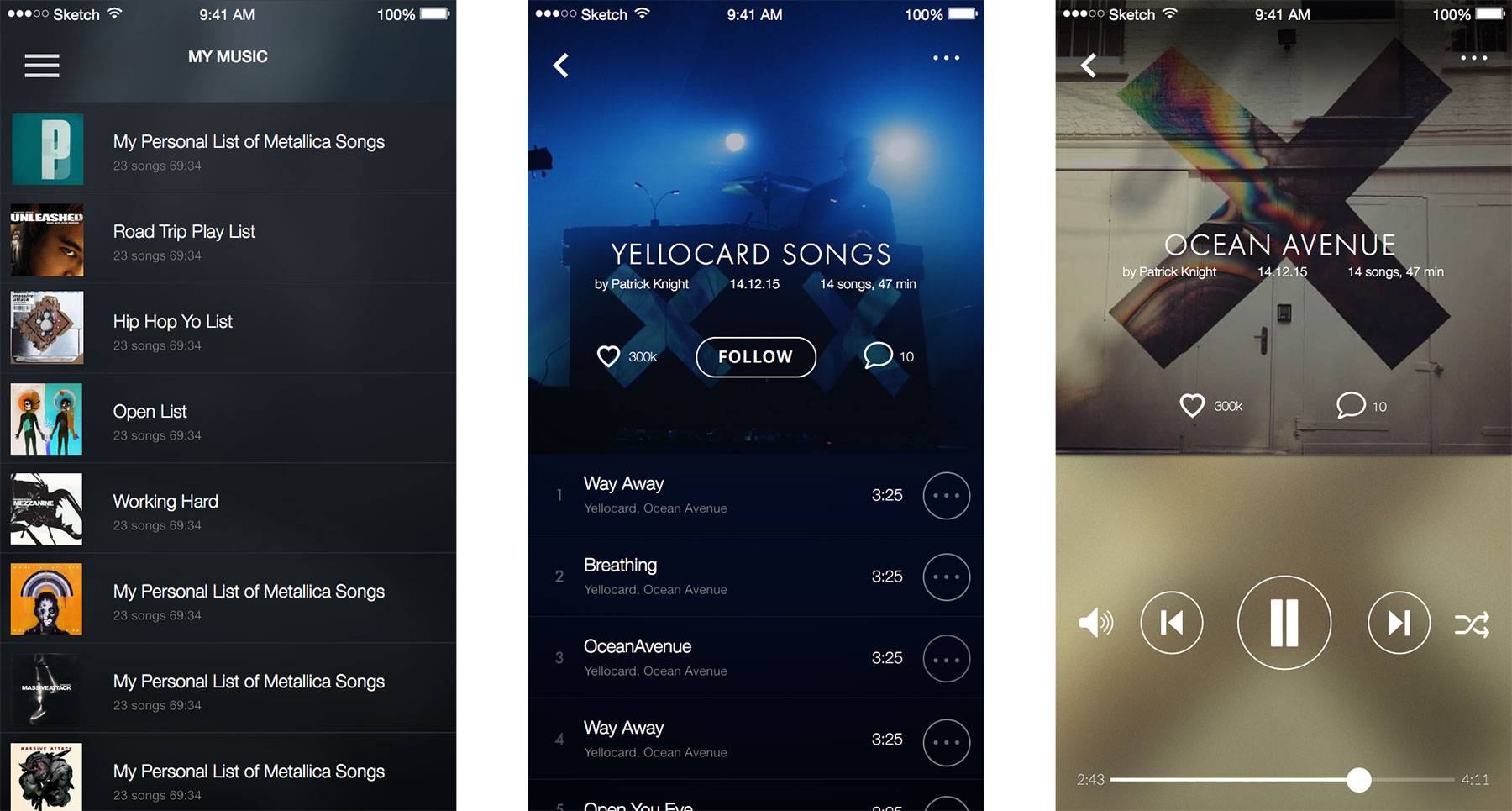 Music App Player Concept