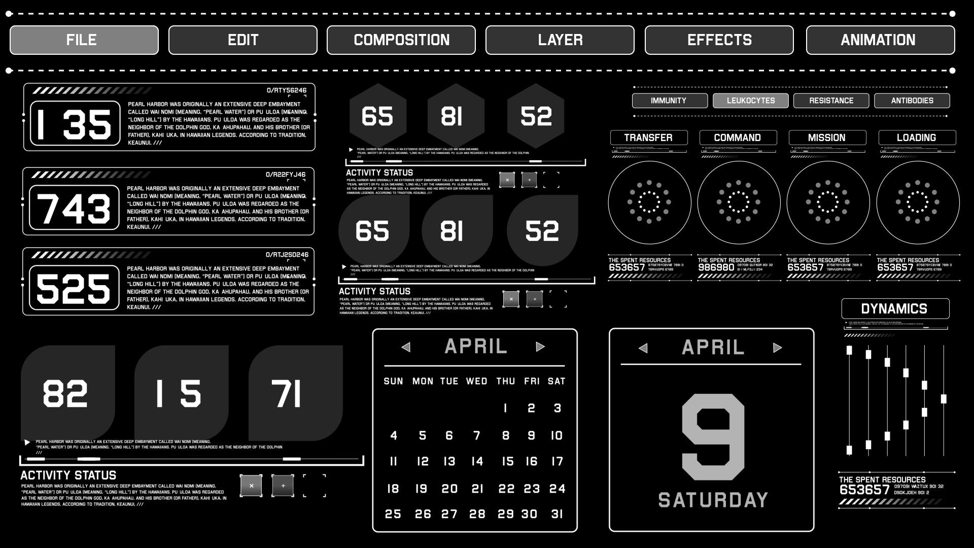 200+高科技HUD屏幕界面设计元素 200+ Sci-fi Interface HUD Elements插图(4)
