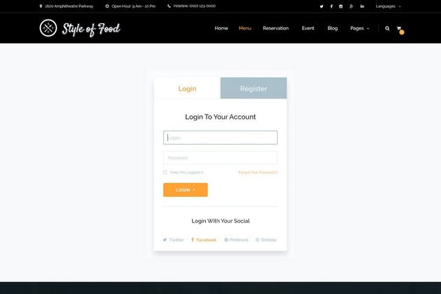 西餐厅&咖啡店品牌网站PSD设计模板 Style of Food – Restaurant & Cafe PSD Template插图(8)