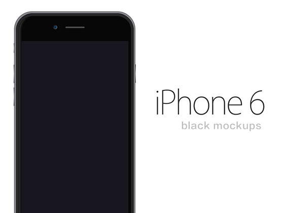iPhone 6 Black Mockups素材之家精选sketch素材
