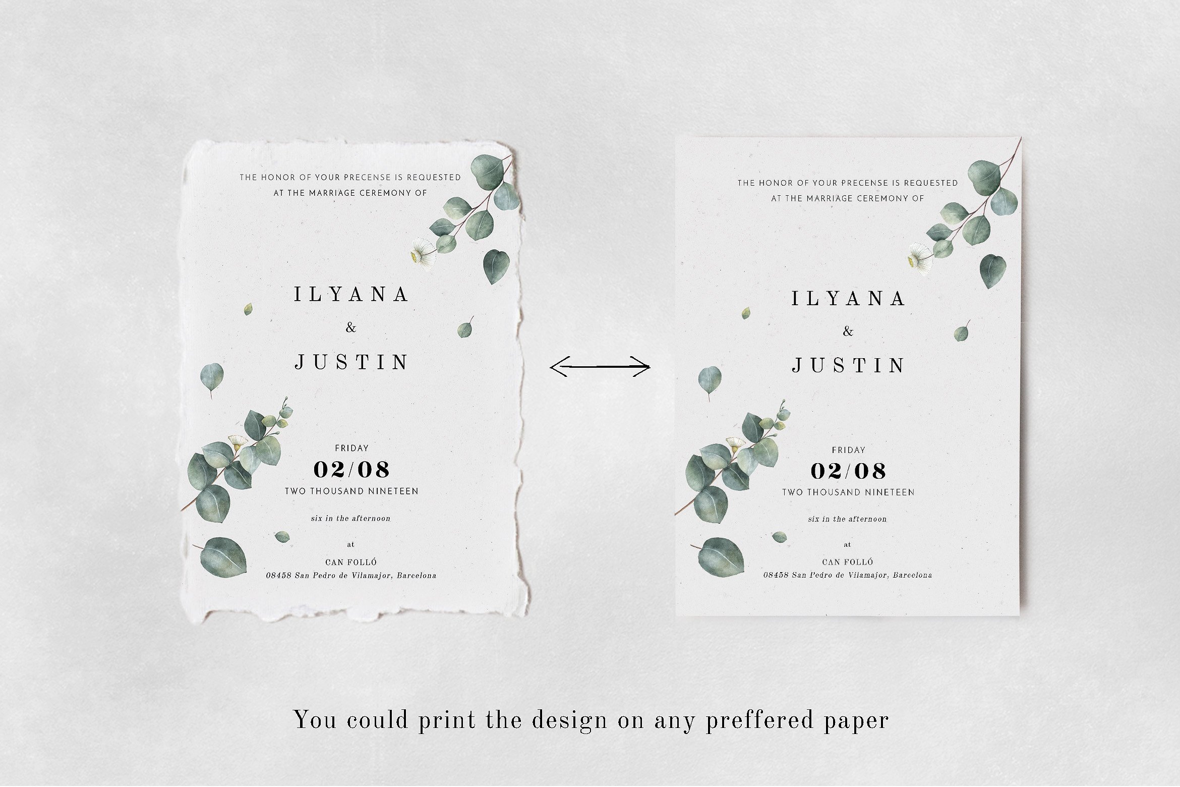 桉树树叶装饰婚礼设计套件 Eucalyptus Foliage Wedding Suite插图(3)