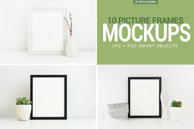 海报设计&照片展示相框样机套装 Poster & Picture frame mockup photos插图(1)