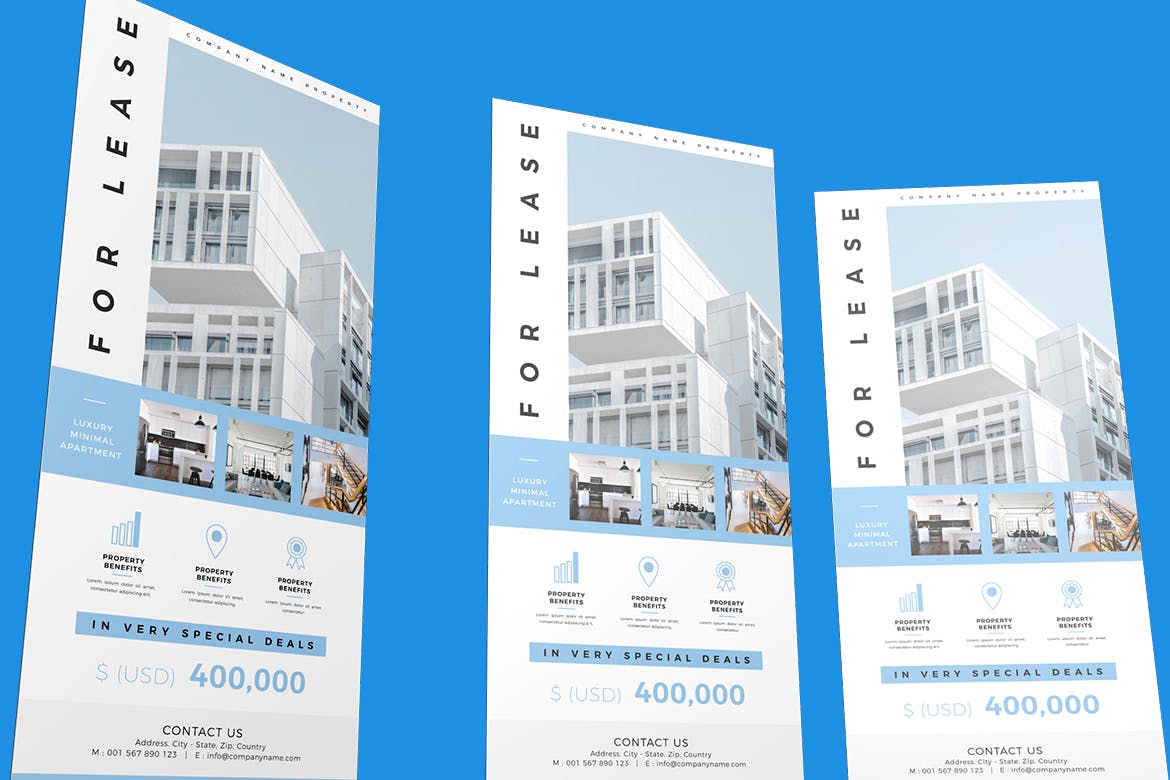 易拉宝商业广告Banner设计模板素材 Roll Banner Properties插图(1)