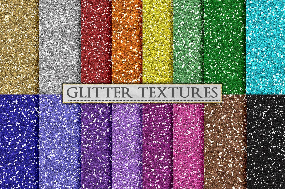 金银闪光纹理 Silver and Gold Glitter Textures插图(1)