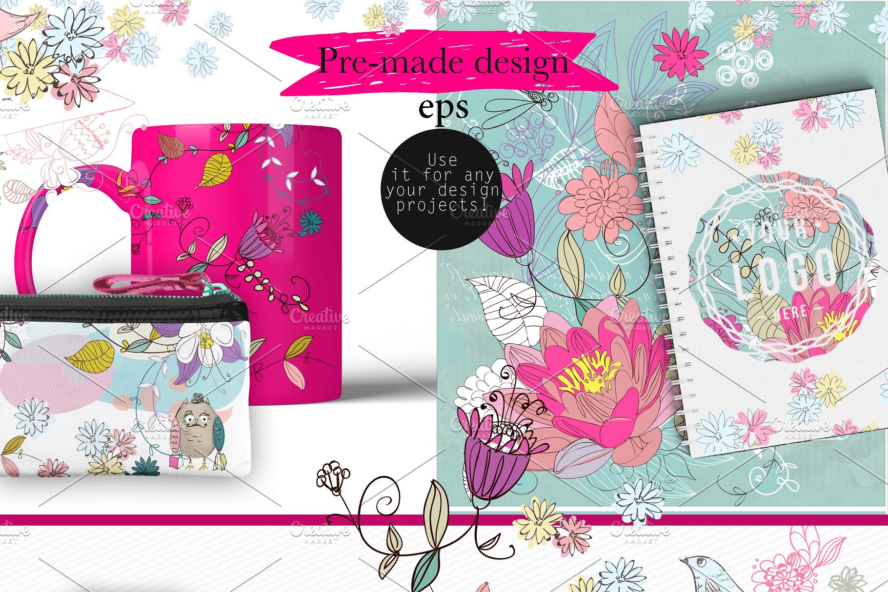 极力推荐：超级矢量花卉素材库 VECTOR LAB "FLORAl&VINTAGE"插图(12)