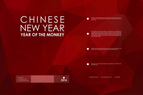 中国新年主题配色画册模板 Chinese New Year Brochures