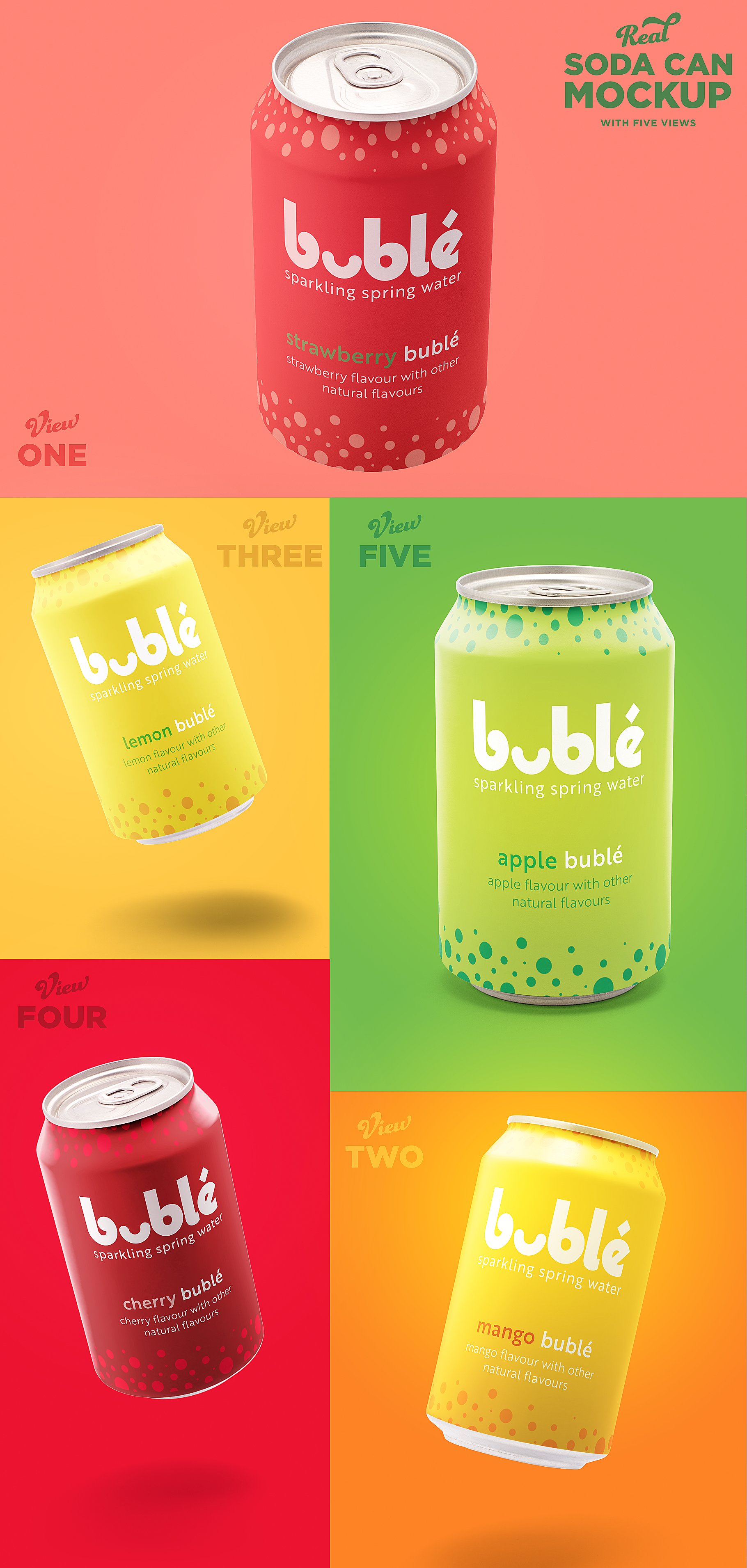 苏打水饮料易拉罐外观设计样机 Real soda can mockup for photoshop插图(8)