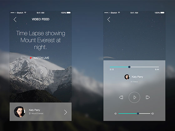 Video Stream App for iOS素材之家精选sketch素材
