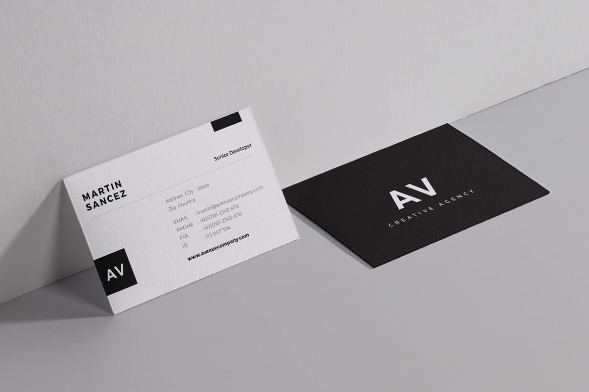 经典简约风企业名片设计模板下载 Business Card插图(3)