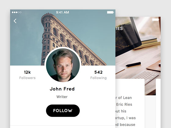 Mobile Blog UI素材之家精选sketch素材