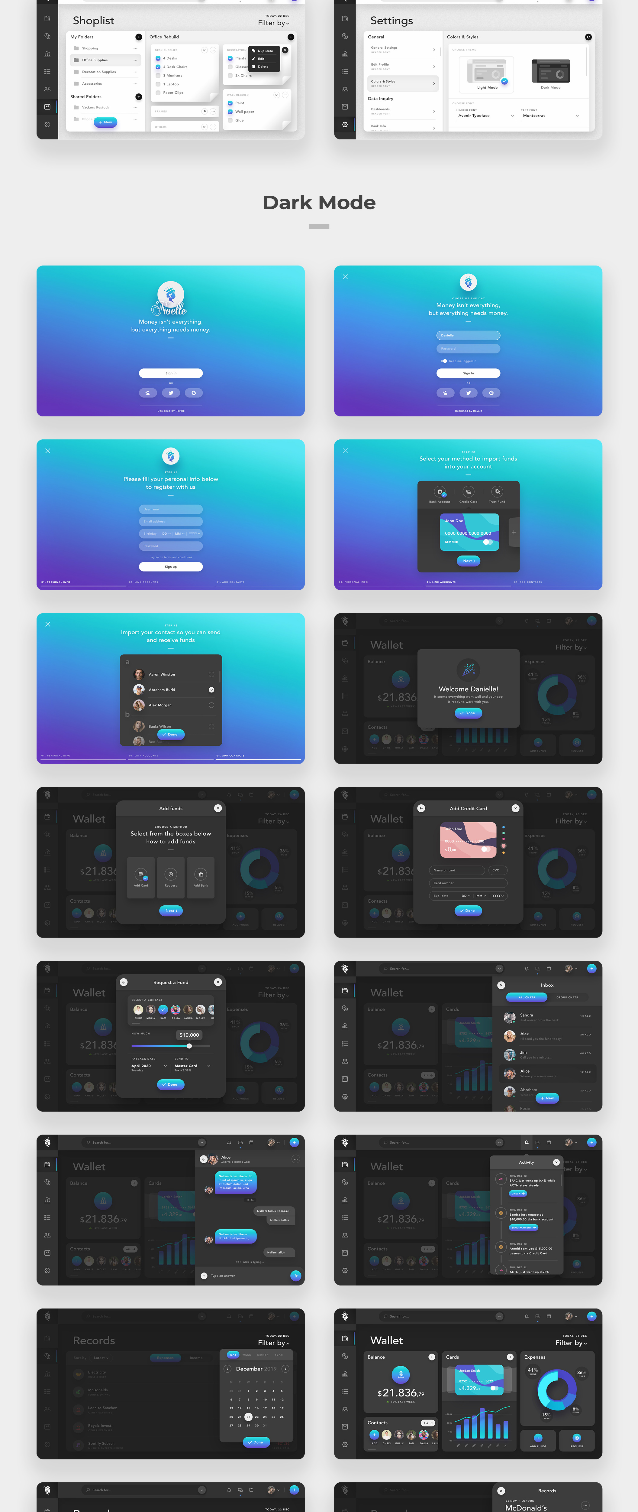 素材库下午茶:Web钱包和加密货币仪表板应用UI套件插图(3)