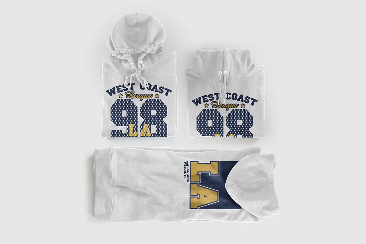 彩色连帽衫运动衫卫衣设计图样机模板 Color Hoodie Sweatshirt Mockup插图(4)