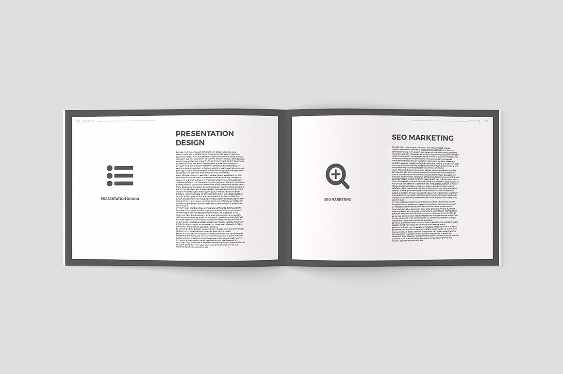 创意极简的黑白色调杂志手册模板下载[indd]插图(13)