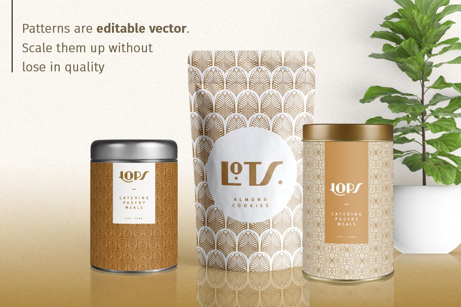 20世纪20年代装饰艺术英文字体&纹理 Serendior | Font & Seamless Patterns插图(14)