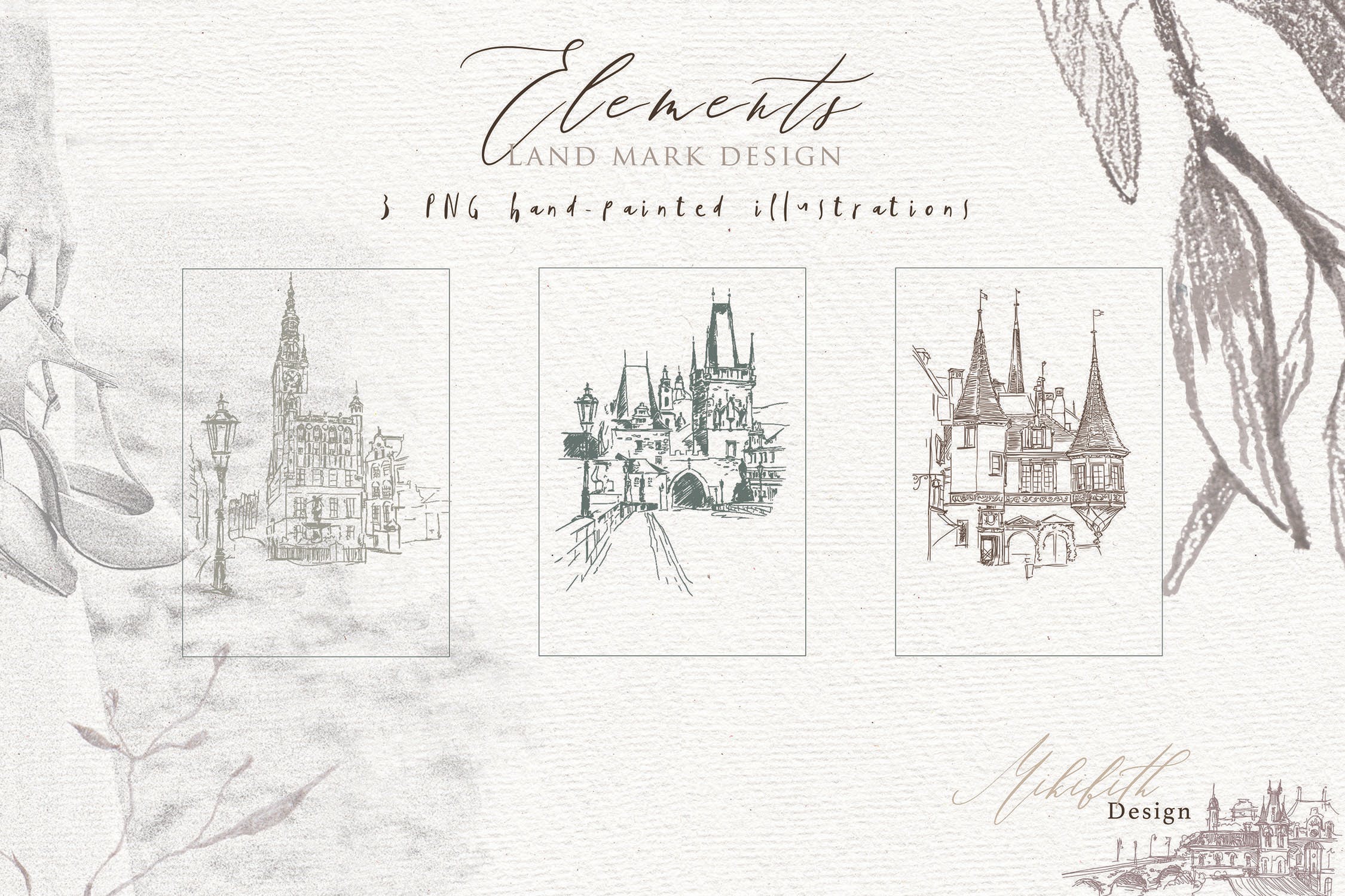 优雅风格植物Logo标志元素设计素材v3 BOTANICAL LOGO ELEMENTS vol.3插图(3)