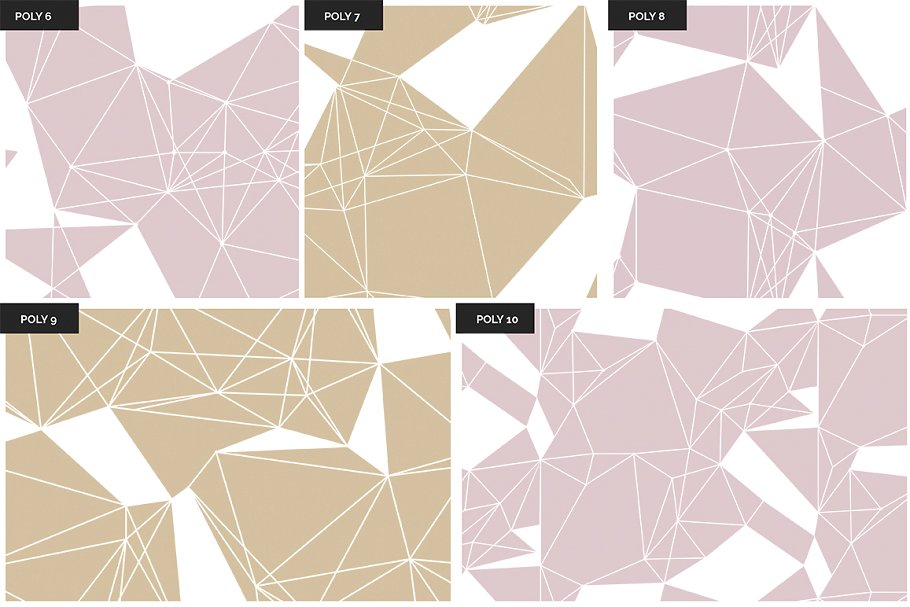 多边形线条矢量图案纹理 Polygon Lines Vector Patterns插图(6)