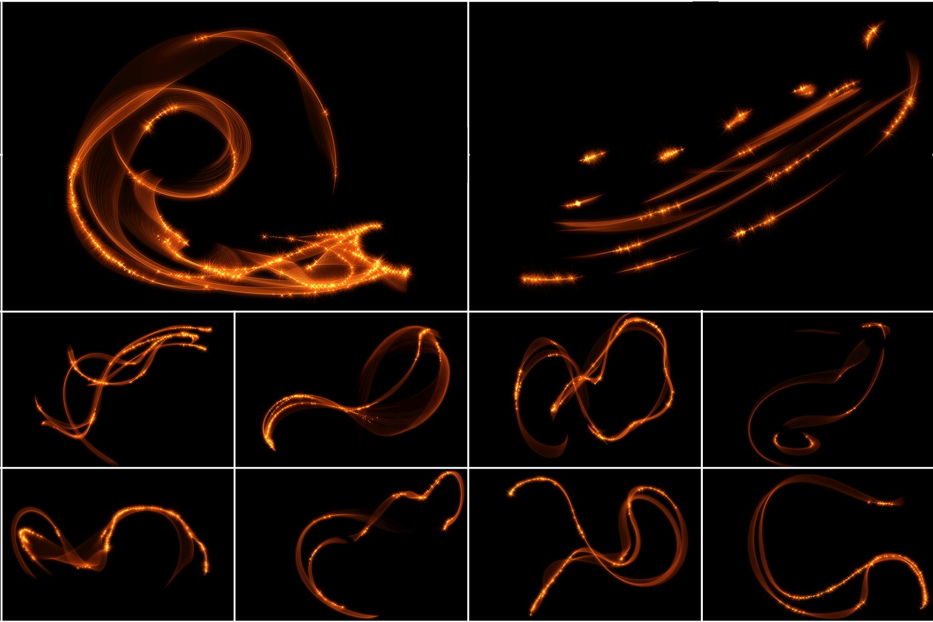 奇幻星火叠层背景 Sparkly Fire插图(3)