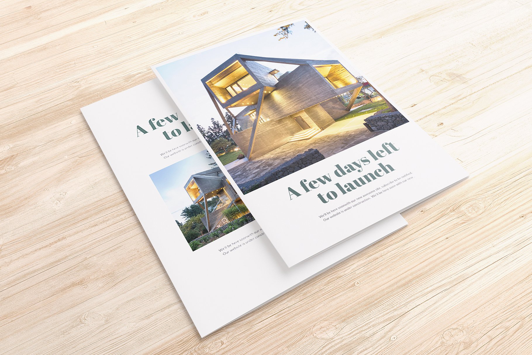 对折小册子样机模板 Half-Fold brochure Mockups插图(7)