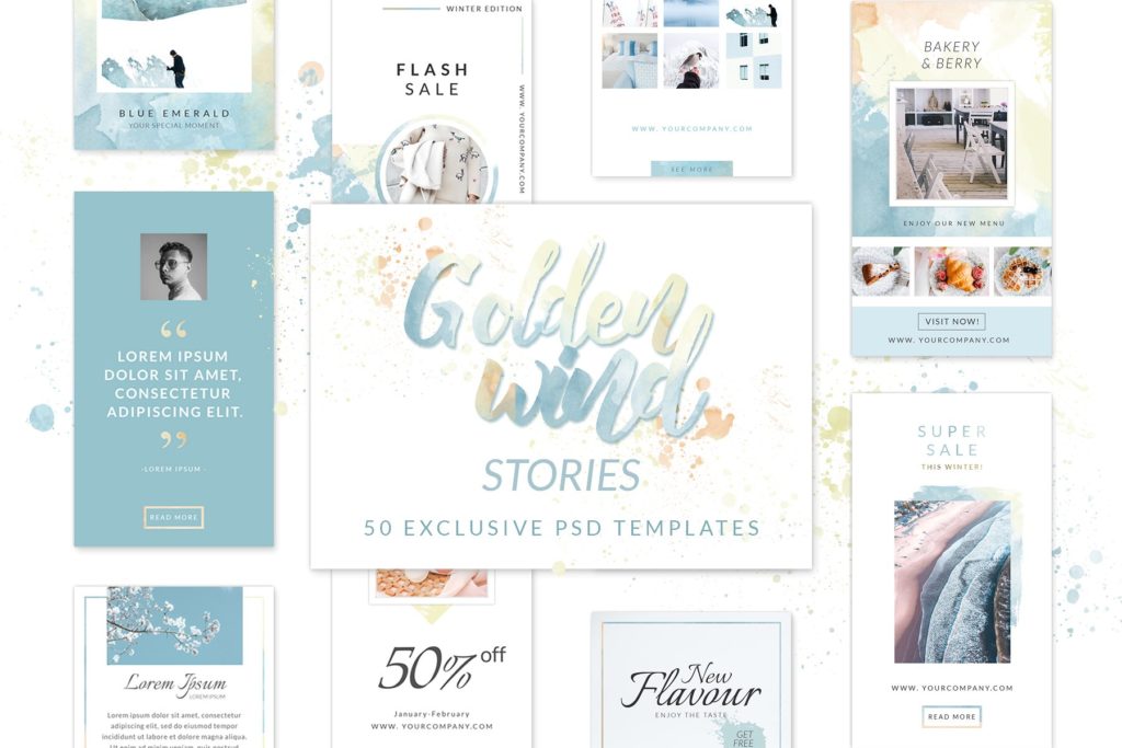 50款金箔水彩PSD广告图模板下载[psd,jpg]插图