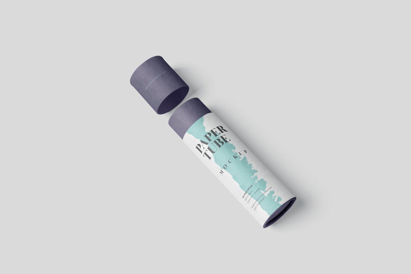 长纸管包装外观设计素材库精选模板 Paper Tube Mockup Set – Slim Medium Size插图(5)