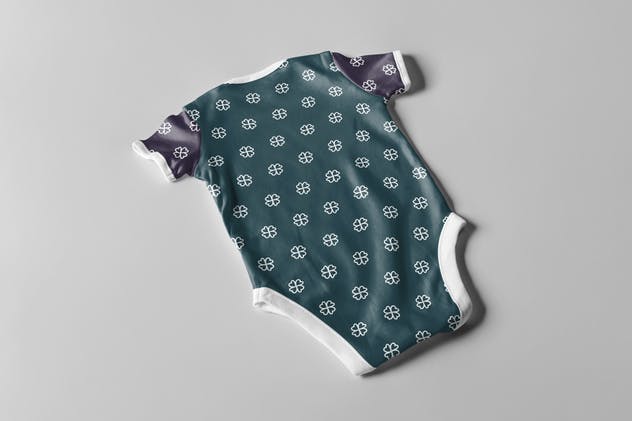 婴儿连体衣服装样机 Baby Bodysuit Mock-up插图(6)