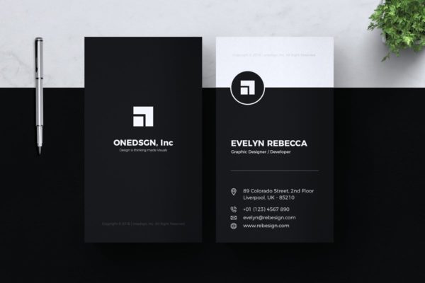 极简主义高端风格商业名片设计模板 Minimalist Business Card Vol. 02