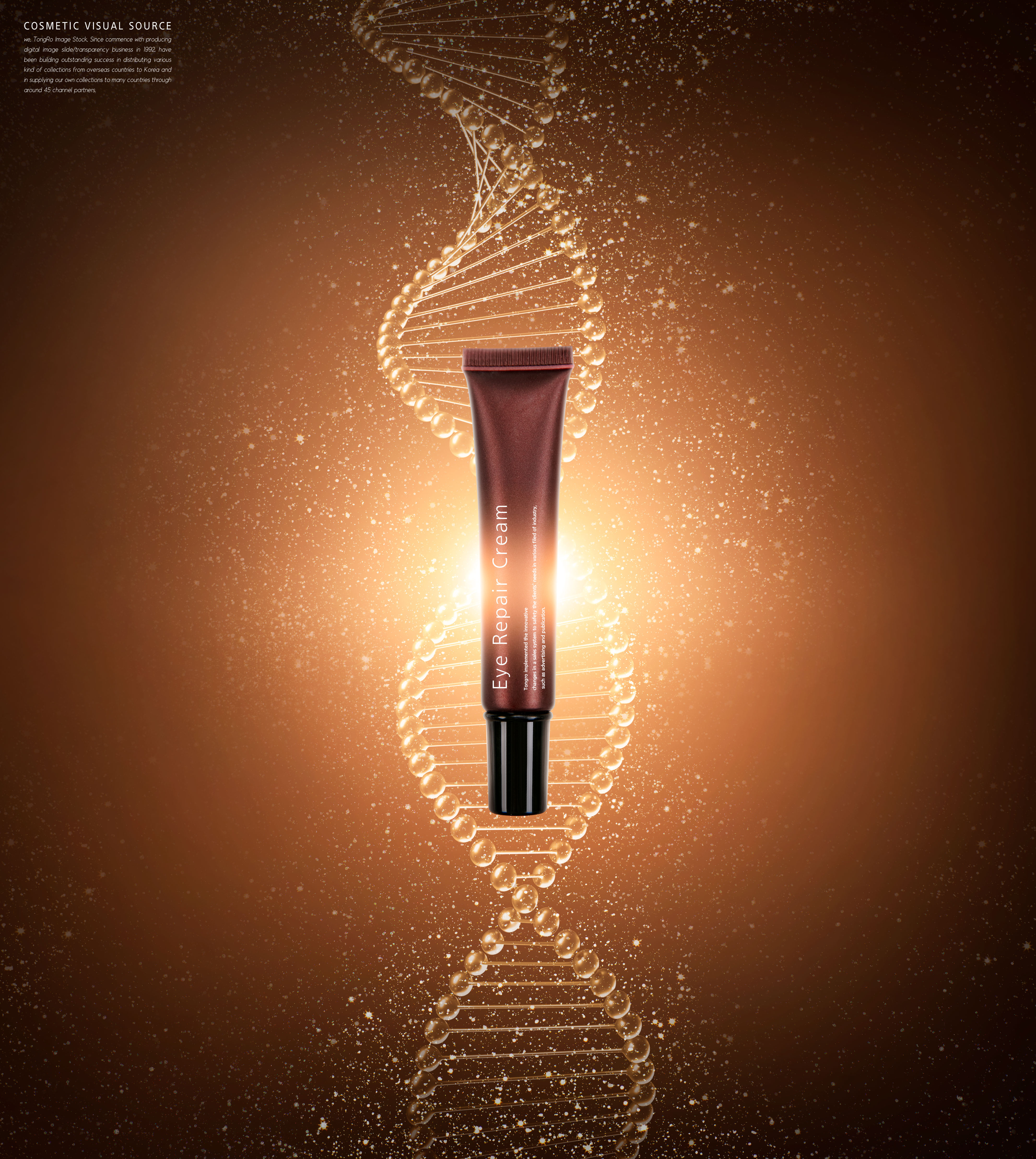 夏季补水润肤精华液化妆品广告海报模板套装[PSD]插图(2)