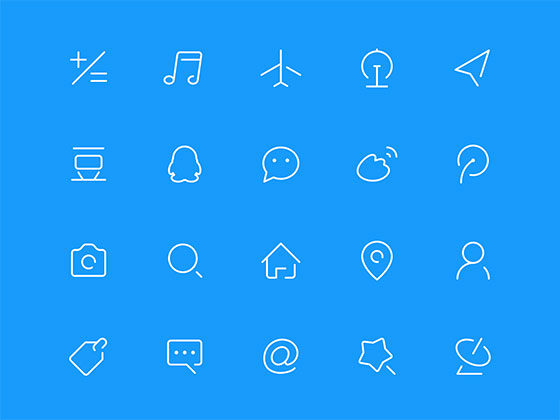 2 像素社交图标素材之家精选sketch素材