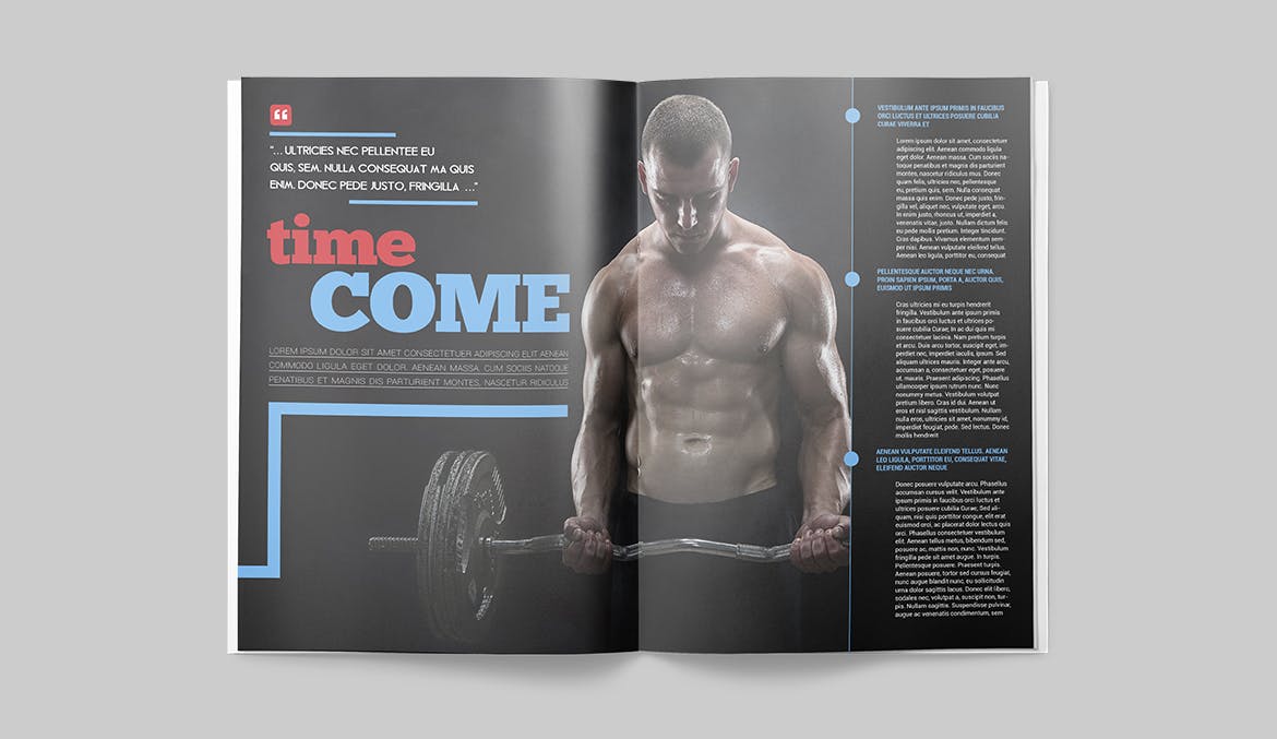 体育赛事素材库精选杂志排版设计模板 Magazine Template插图(4)