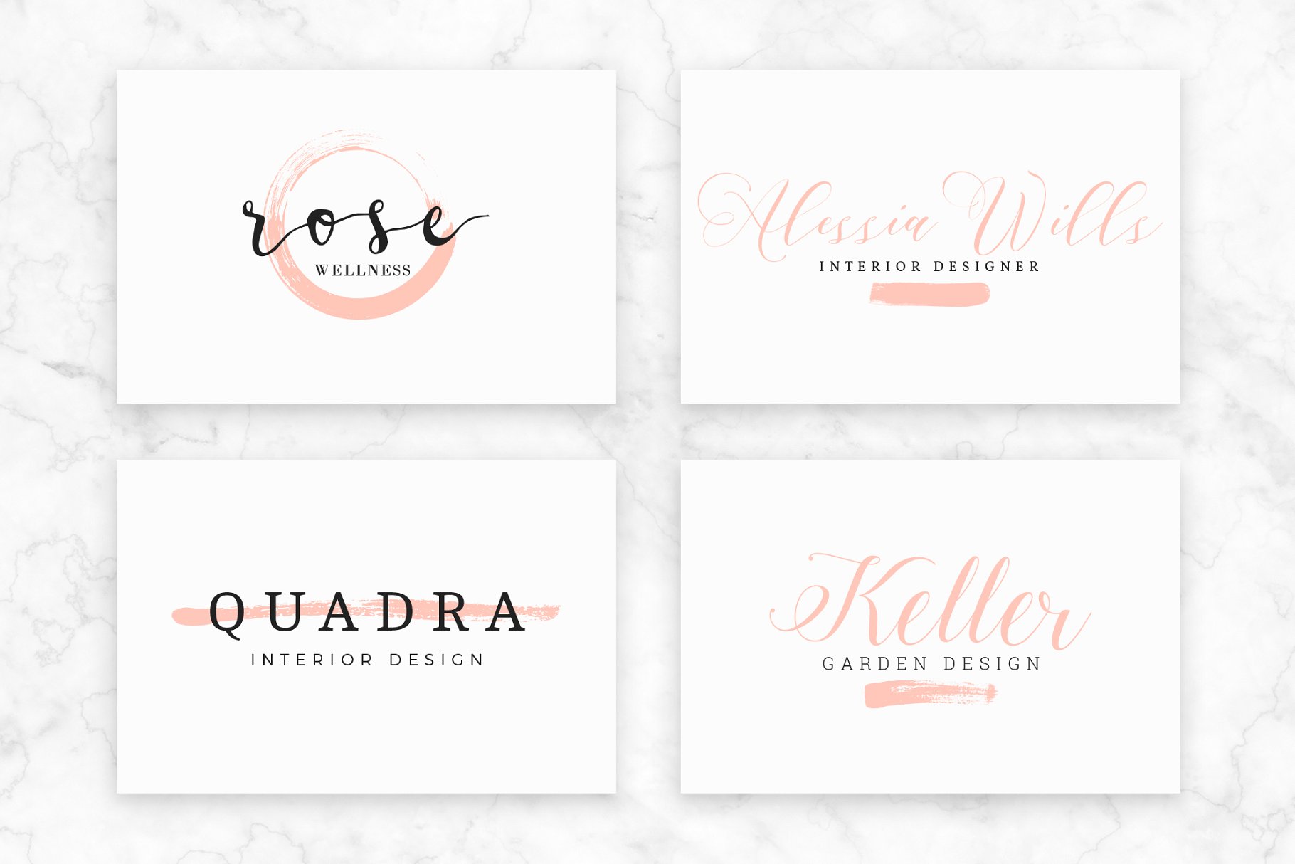 轻奢女性品牌Logo模板合集 Feminine Logo Pack插图(13)