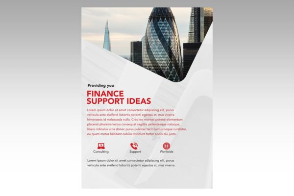 金融理财服务咨询企业宣传海报传单设计模板 Corporative Ideas Flyer Poster Vol 03