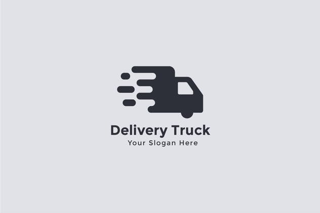 快递物流运输行业品牌Logo模板 Fast Delivery Truck Logo Template插图(3)