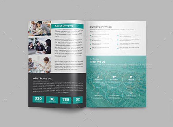 专业简洁的企业画册模版下载[indd]