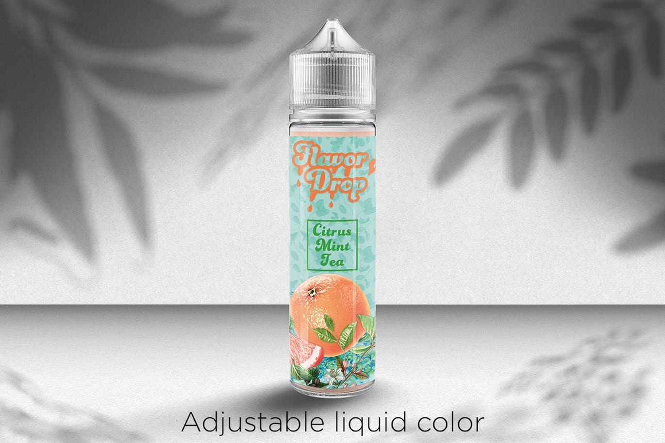 电子烟烟油瓶外观设计效果图素材库精选模板 Chubby Gorilla 60ml Vape Liquid Bottle Mockup插图(3)